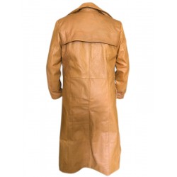 Channing Tatum Gambit Leather Costume Trench Brown Coat